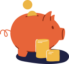 tirelire avec pièce de monnaies pour symboliser les économies
